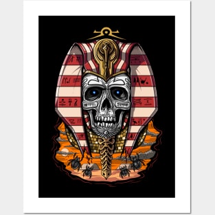 Egyptian Pharaoh Skull Posters and Art